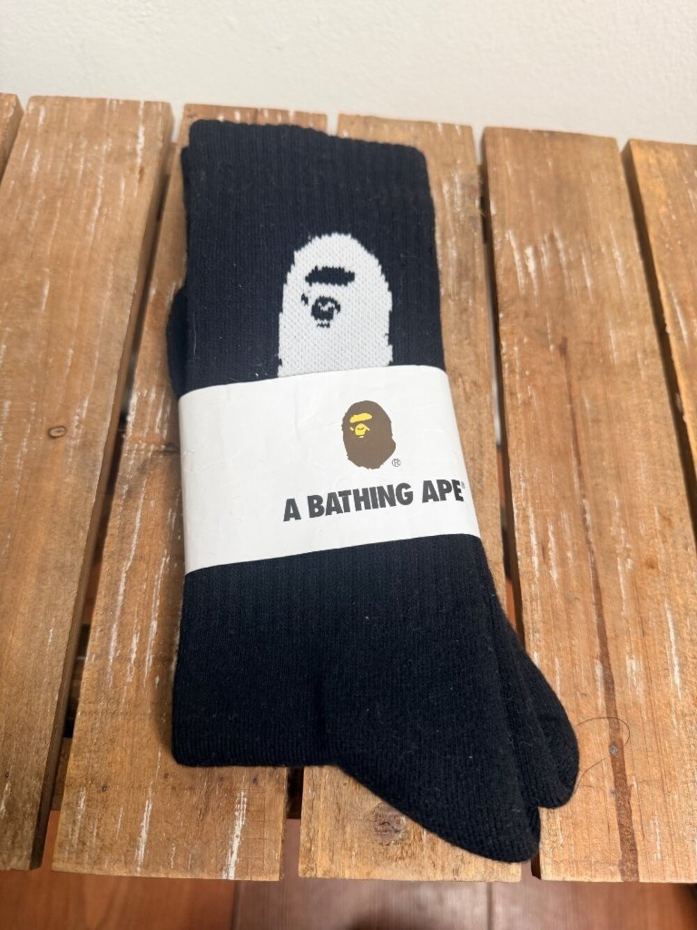 BAPE A Bathing Ape Ape Head Logo Black Socks